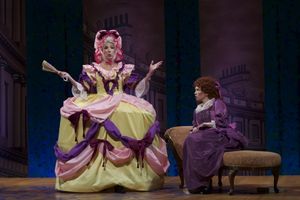 Wendy Katz Hiller (Mrs. Malaprop) and Laurel Schroeder (Lydia Languish) Photo