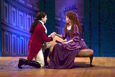 Dan Wilson (Captain Jack Absolute) and Laurel Schroeder (Lydia Languish) Photo