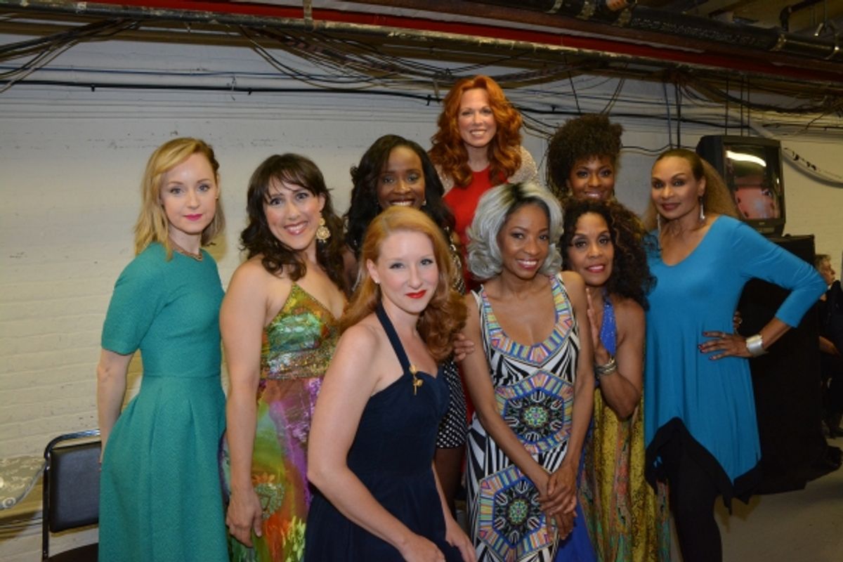 Erin Davie, Farah Alvin, Carolee Carmello, Crystal Joy, Vivian Reed, Molly Pope, Adriane Lenox and Cheryl Freeman at 