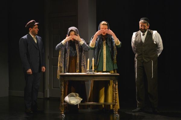 Vincenzo (Zachary Prince) observes as Sarah (Megan McGinnis), Chaya (Sharon Rietkerk) Photo