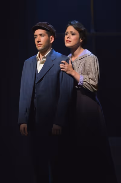 Vincenzo (Zachary Prince) is warned by his sister Theresa (Laura D''Andre) about fall Photo