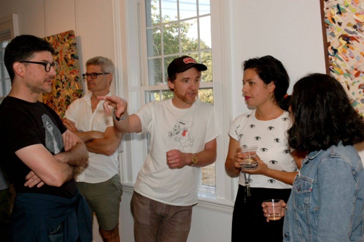 Artist Jim Tozzi and David Wilson Barnes at 