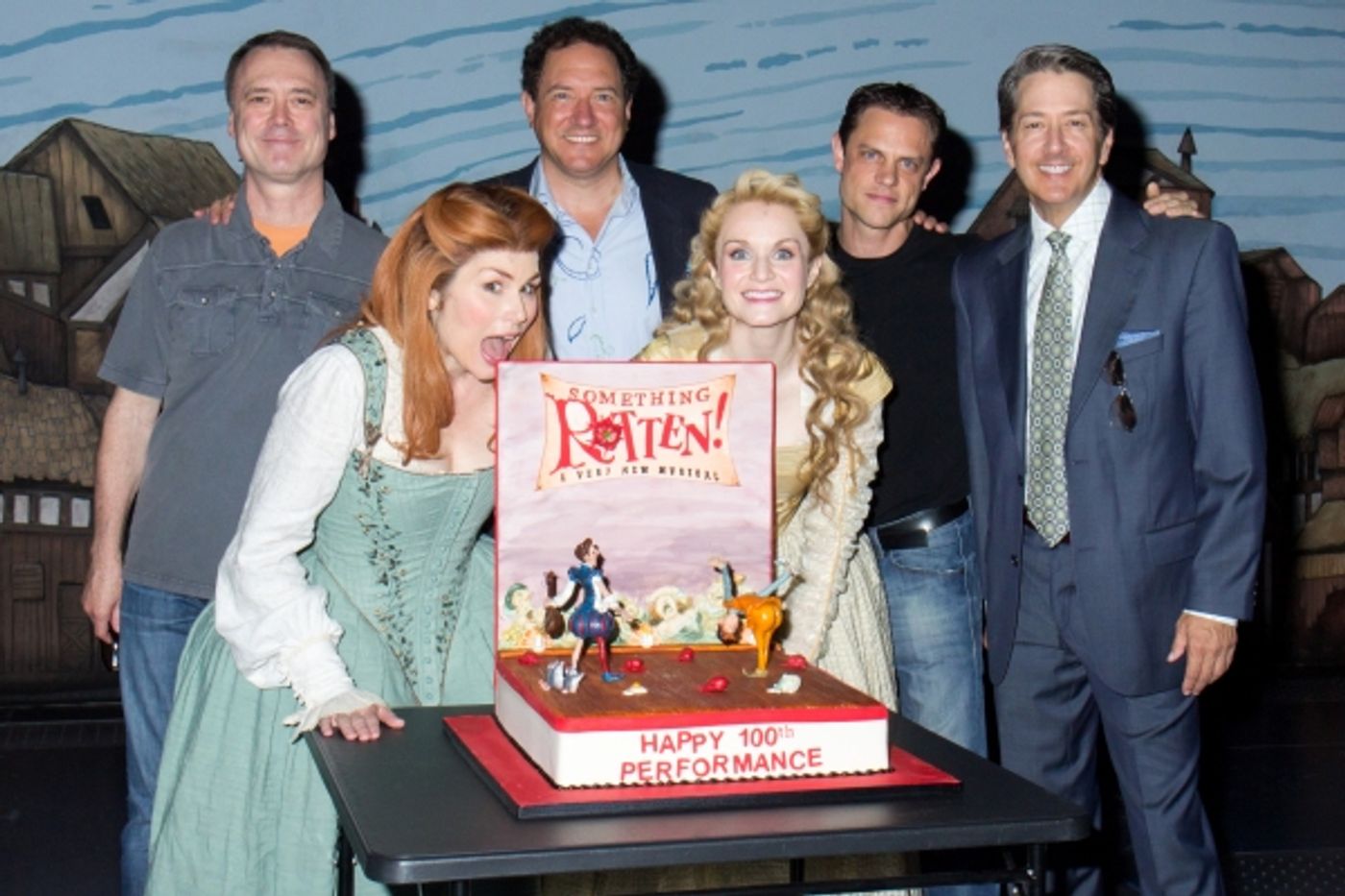 Photo Coverage: SOMETHING ROTTEN! Cast Celebrates 100 Performances on Broadway! Image