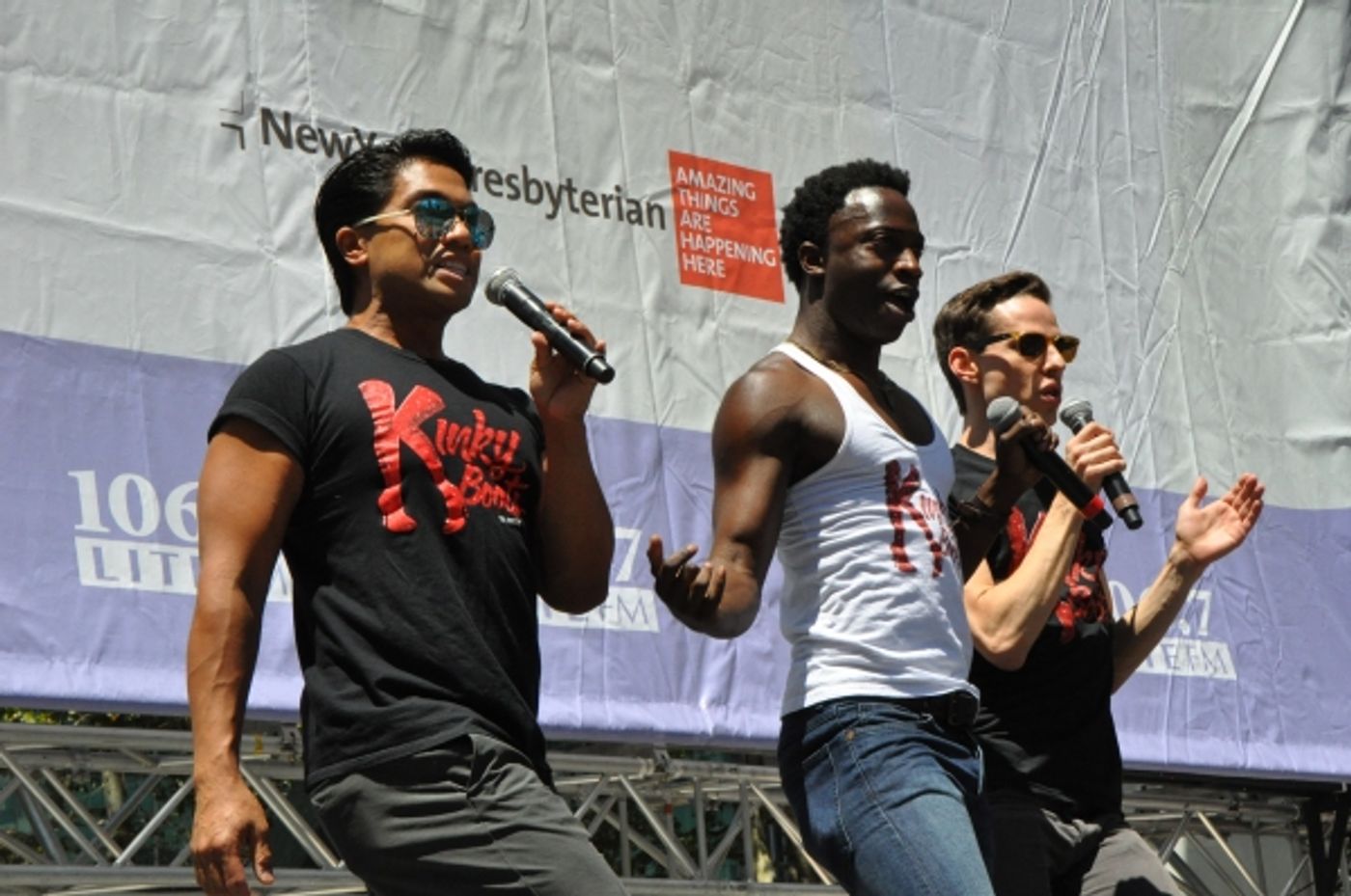 Photo Coverage: Casts of KINKY BOOTS, BEAUTIFUL, PHANTOM & More Perform in Bryant Park  Image