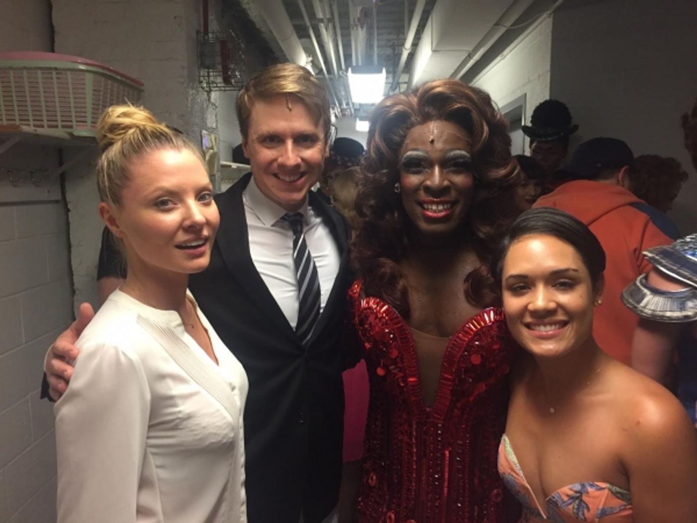 Photo Flash: EMPIRE's Grace Gealey & Kaitlin Doubleday Visit KINKY BOOTS in Chicago  Image