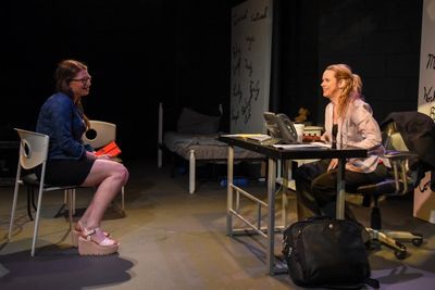Emily Newhouse (Harriet) and Erin Cronican (Theresa) Photo