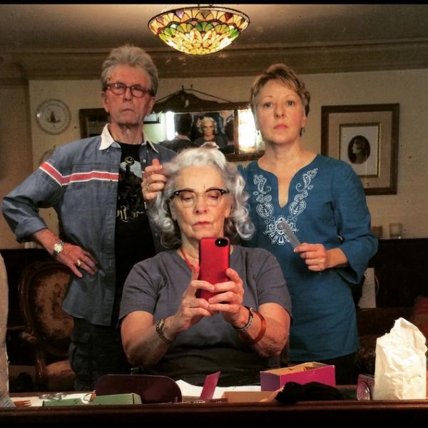 Betty Buckley with wig designer Paul Huntley and wig mistress Inga Thrasher Photo