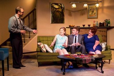 Scott Bellot as George, Maggy Stacy as Honey, James O''hagan-Murphy as Nick, Emma Mes Photo