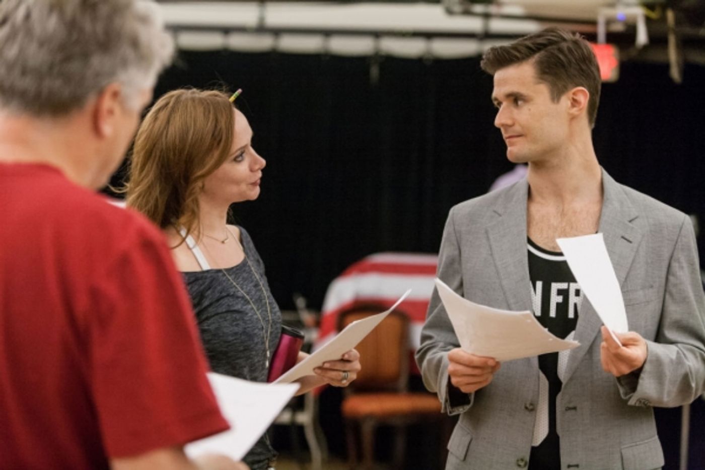 Photo Flash: First Look at Mark Evans, Lawrence Redmond and More in Rehearsals for Signature Theatre's THE FIX  Image