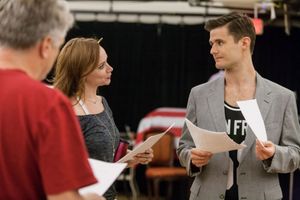 Director Eric Schaeffer with Christine Sherrill and Mark Evans Photo