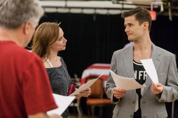 Director Eric Schaeffer with Christine Sherrill and Mark Evans Photo
