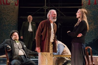 Fool (Brandon Whitehead), Duke of Albany (Mark Soucy), King Lear (Will Lyman) and Gon Photo
