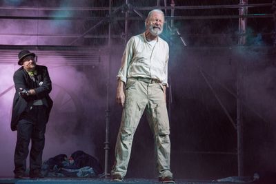 Fool (BranDon Whitehead) and King Lear (Will Lyman) Photo