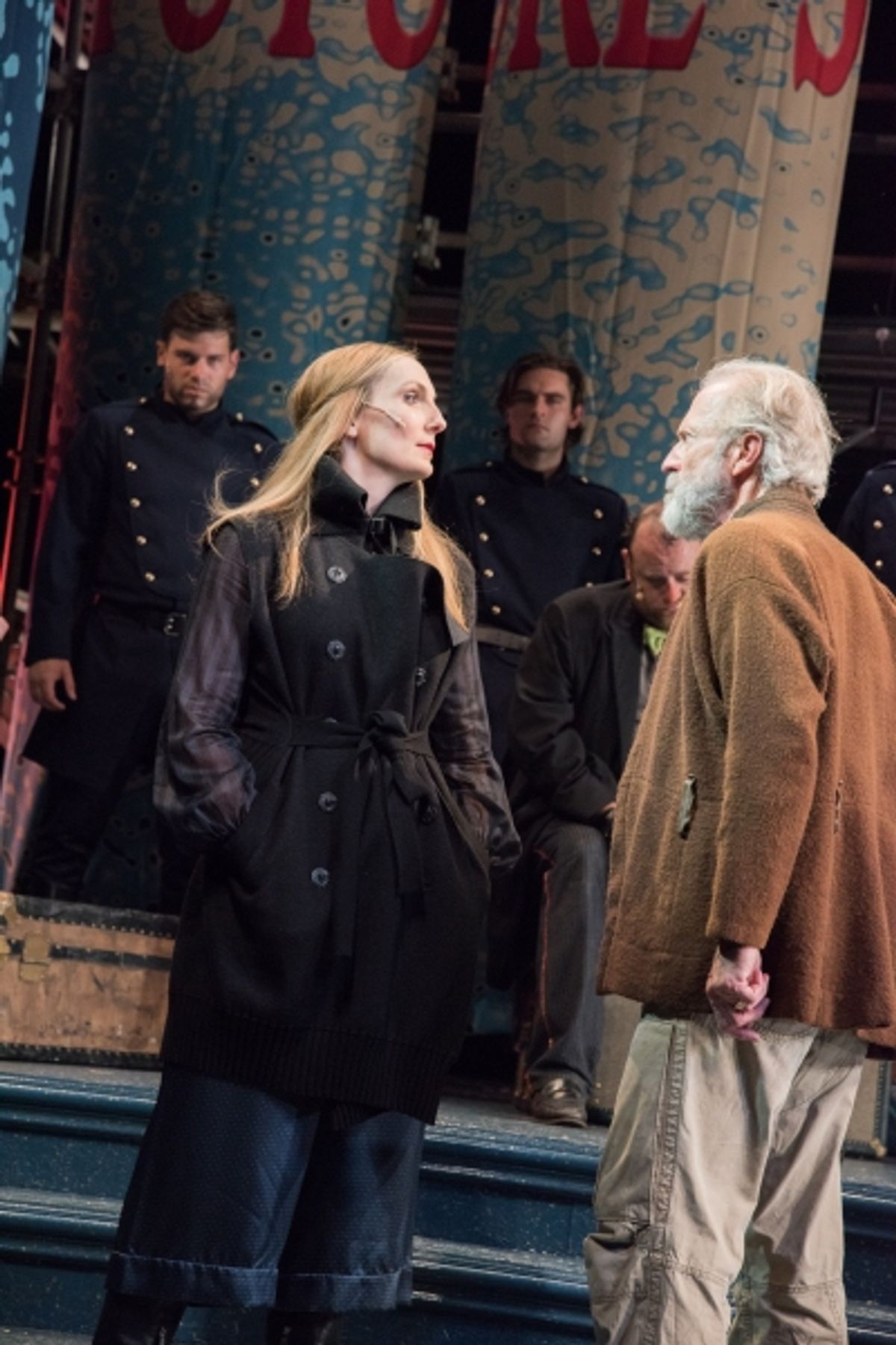 Goneril (Deb Martin) and King Lear (Will Lyman) at 