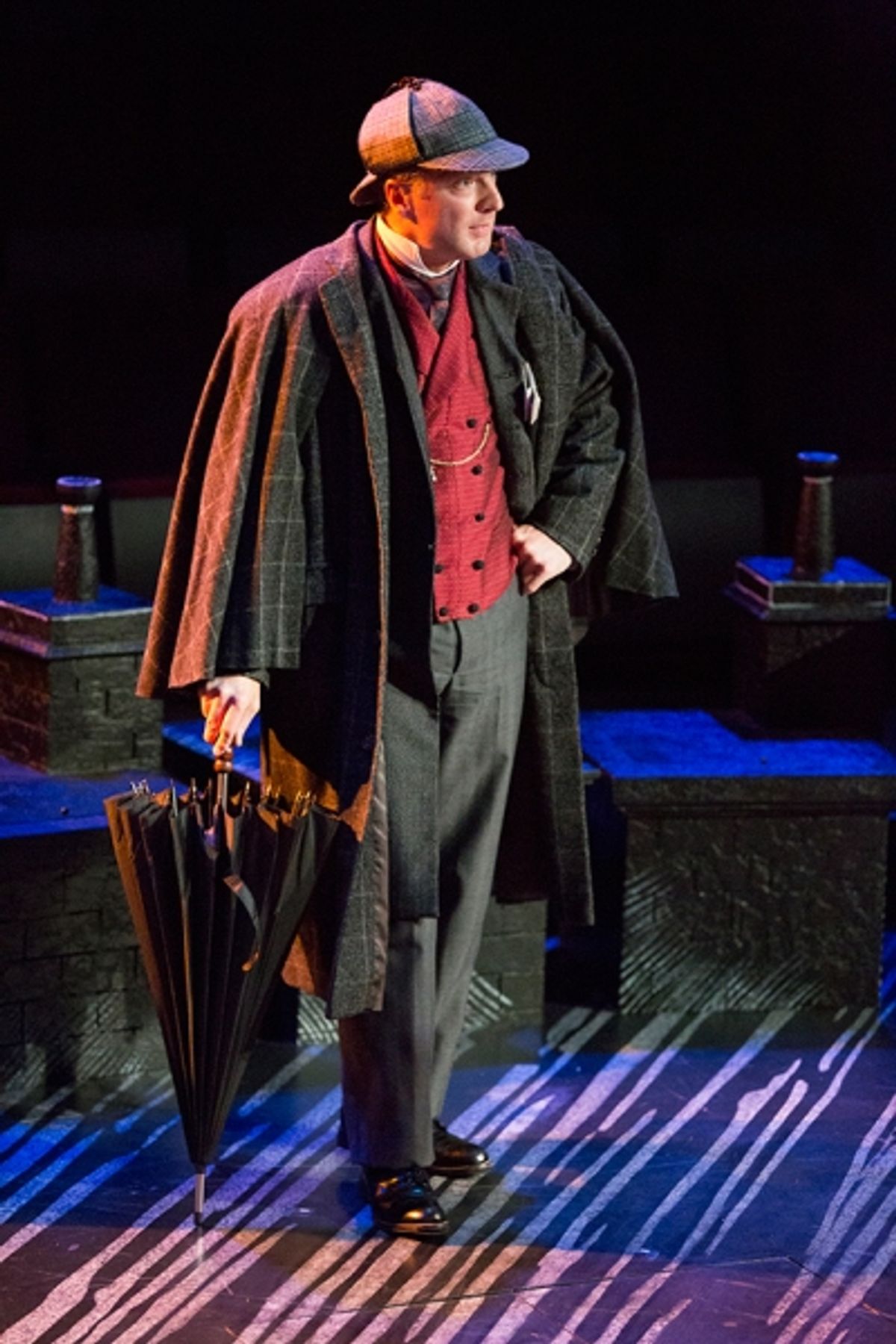 Euan Morton as Sherlock Holmes at 
