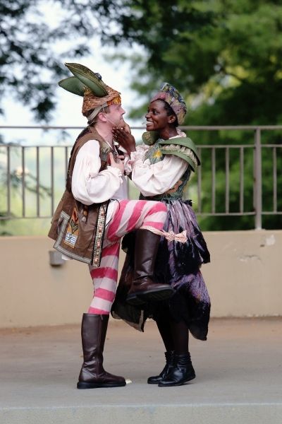 Josh Katawick as Nick Bottom and Tia LeShaun Davis as Titania Photo