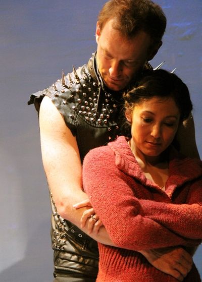 J.B. Waterman as Dragon and Keiko Elizabeth as Woman Photo