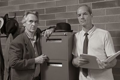 Michael Joseph Mitchell as Hillel Levin and Mark Ulrich as FBI agent Zack Shelton Photo