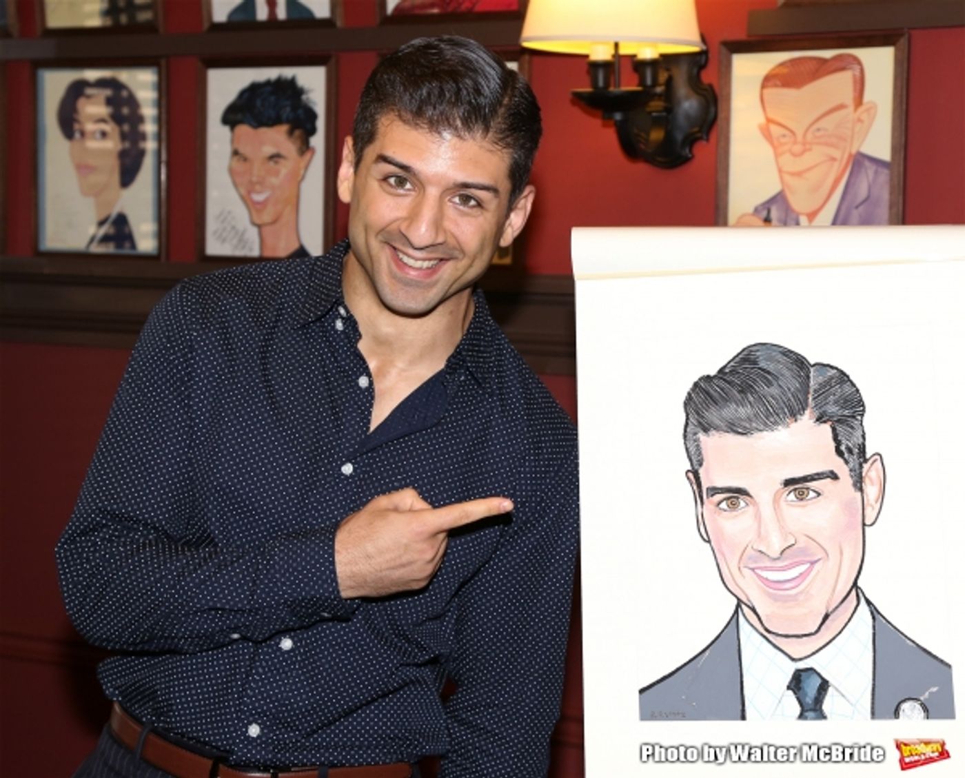 Photo Coverage: A Helluva Guy- ON THE TOWN's Tony Yazbeck Honored with Sardi's Caricature  Image