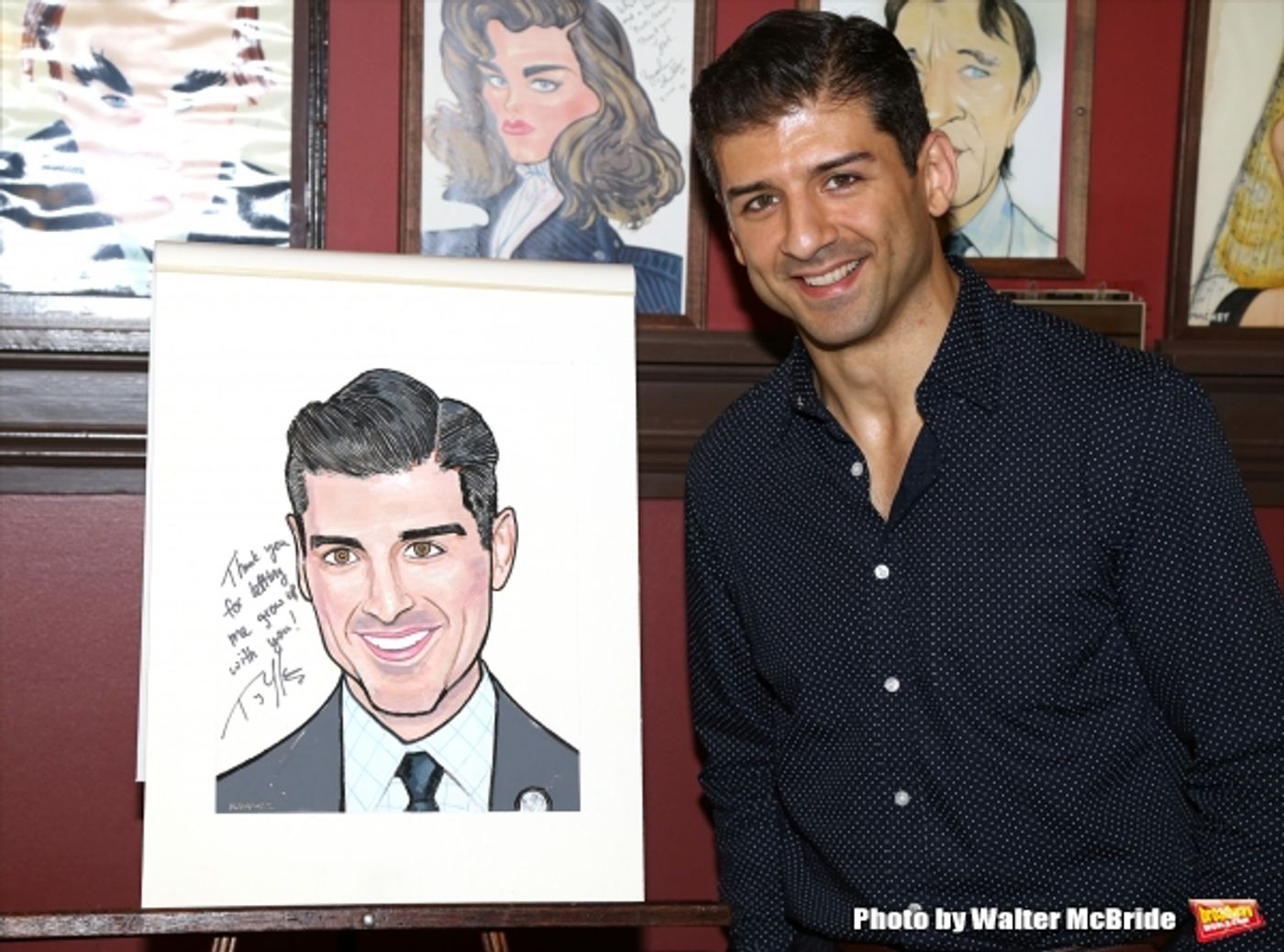 Photo Coverage: A Helluva Guy- ON THE TOWN's Tony Yazbeck Honored with Sardi's Caricature  Image