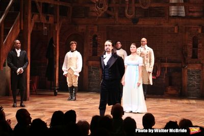 Lin-Manuel Miranda with the cast Photo