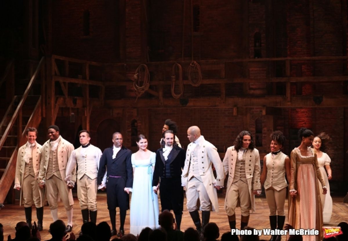 Lin-Manuel Miranda with the cast at 