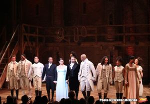 Lin-Manuel Miranda with the cast Photo
