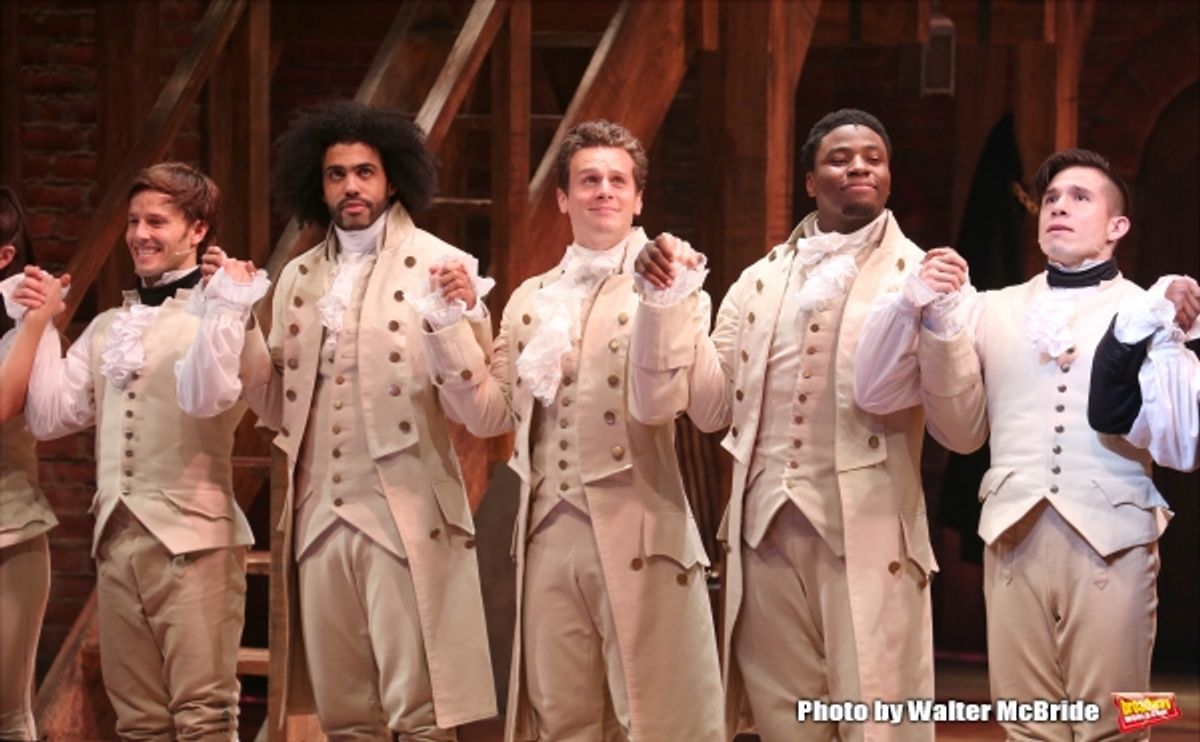 Thayne Jasperson, Daveed Diggs, Jonathan Groff, Okieriete Onaodowan and John Rua at 