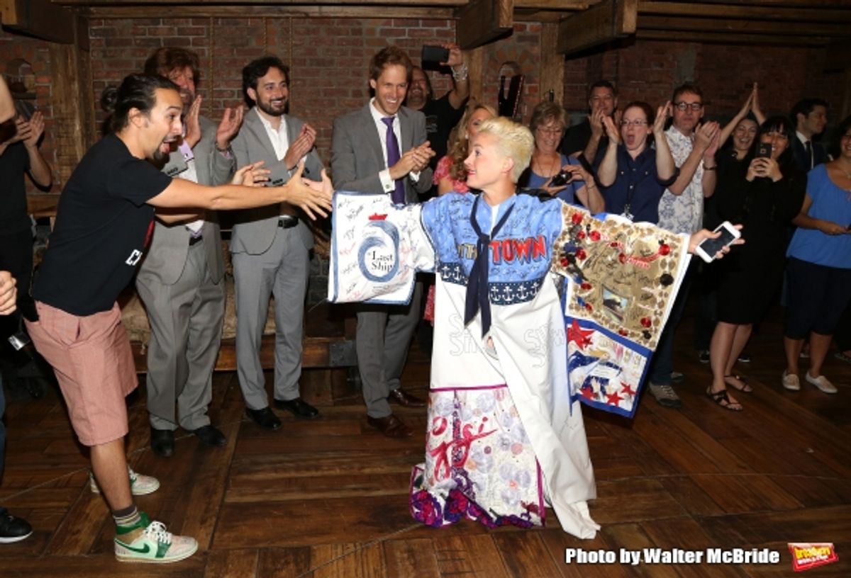 Lin-Manuel Miranda and Betsy Struxness with company at 