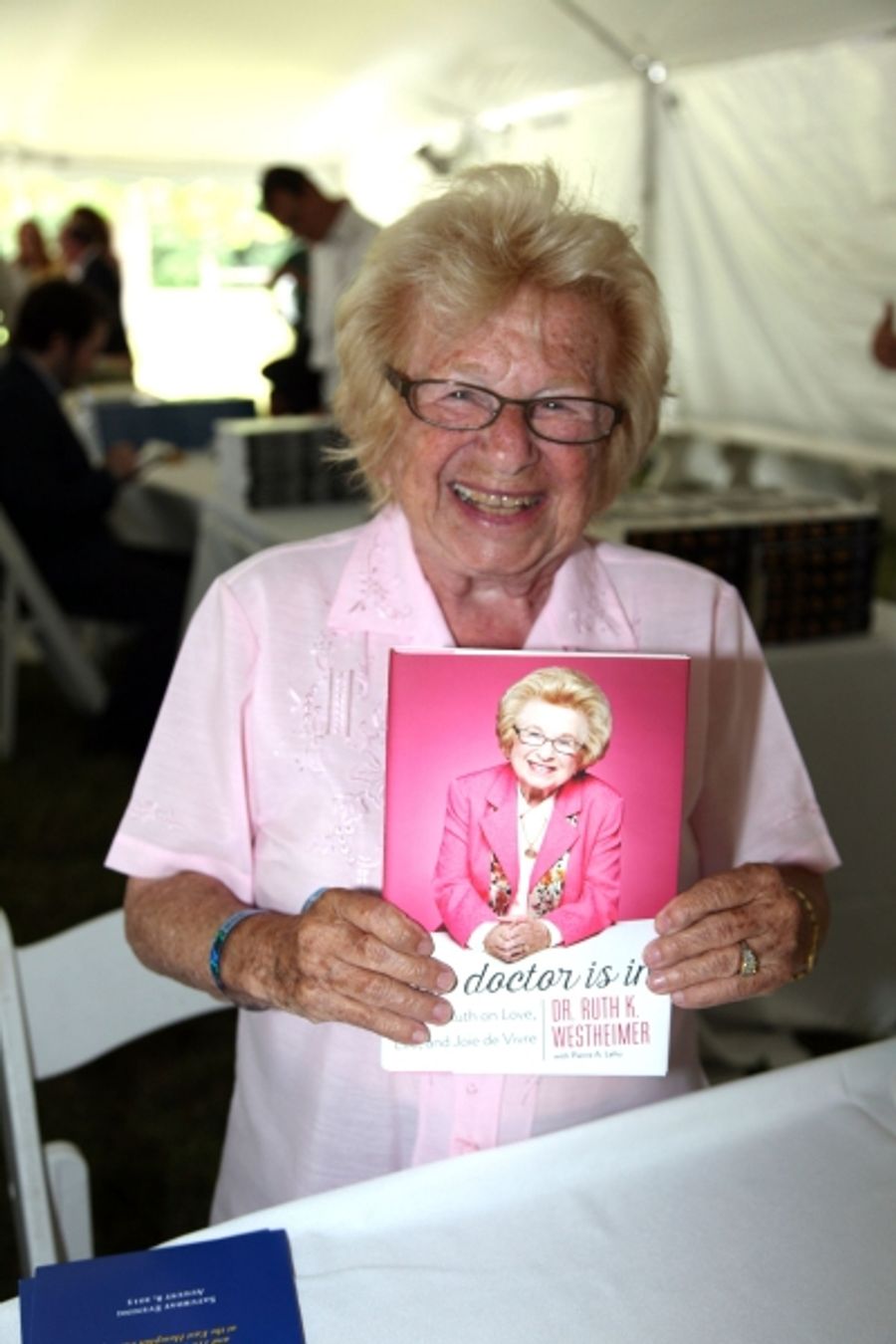 Photo Flash: Dr. Ruth, Ed Burns, Stewart F. Lane and More at East Hampton Library's 2015 Authors Night Benefit Image