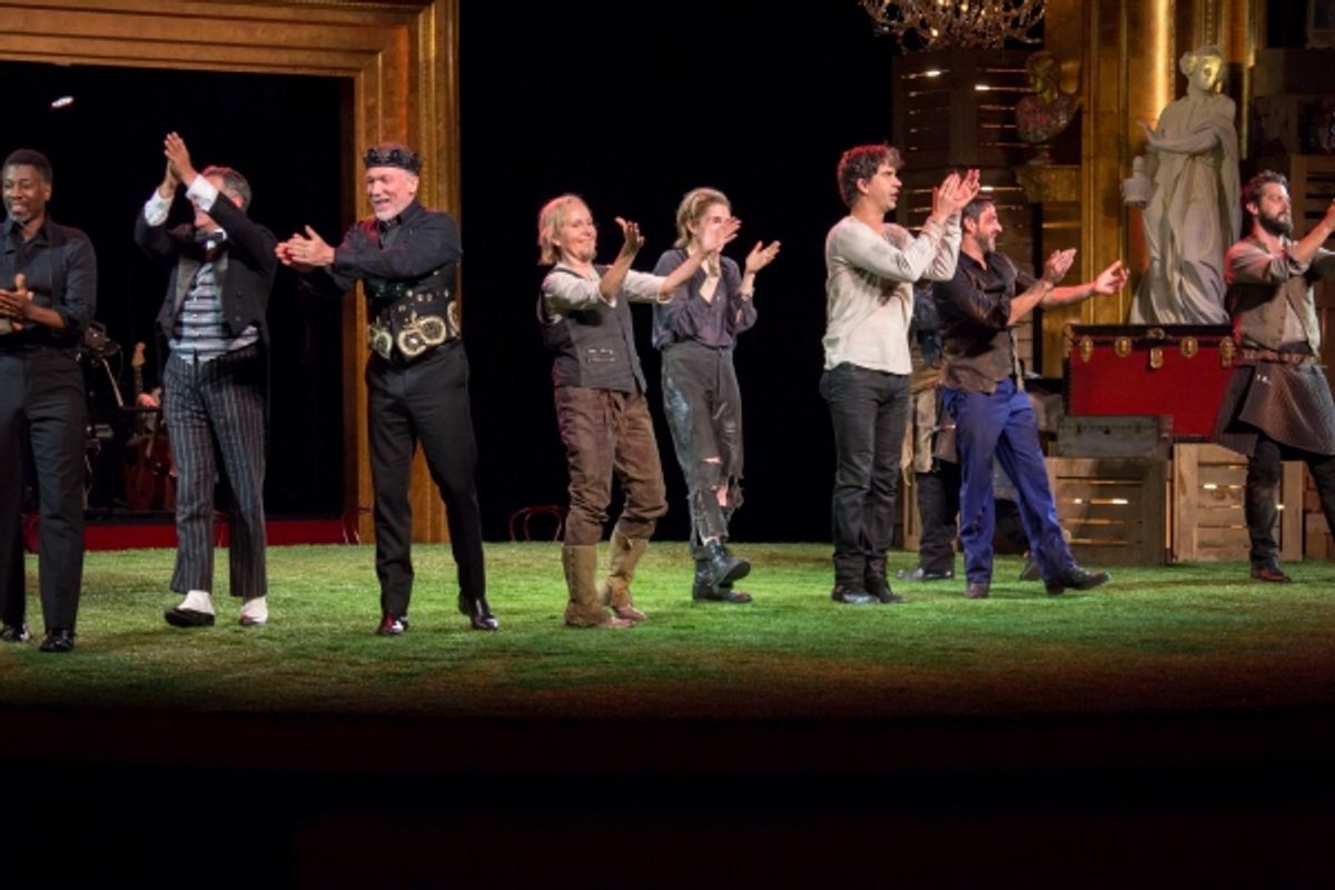 Teagle F. Bougere, Steven Skybell, Patrick Page, Kate Burton, Lily Rabe, Hamish Linklater, Raul Esparza, Jacob-Ming Trent, David Furr at 