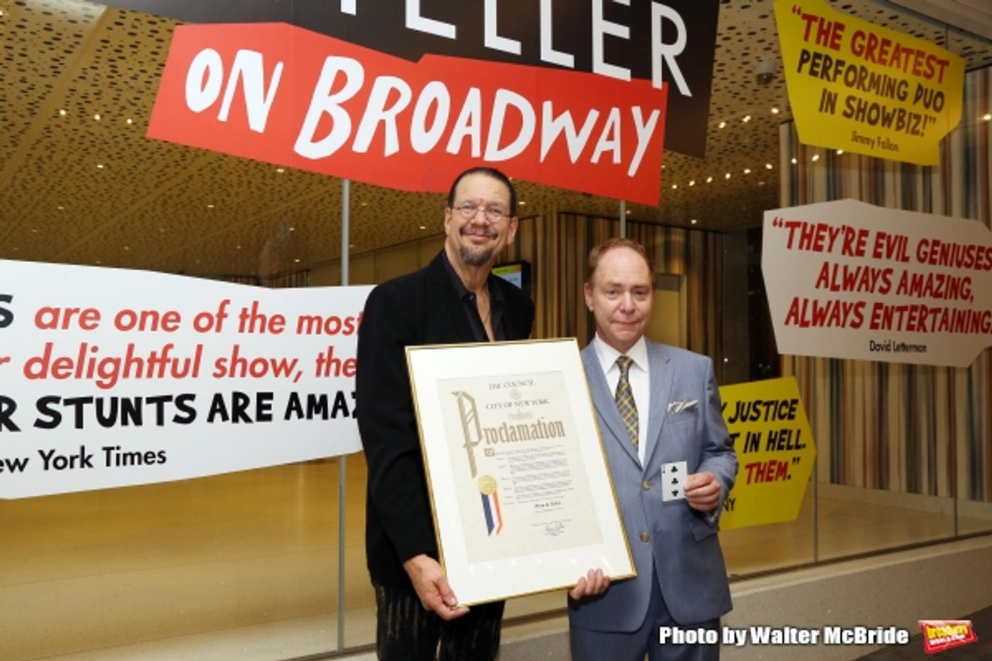 Photo Coverage: Penn & Teller Honored with Proclamation from City of New York!  Image