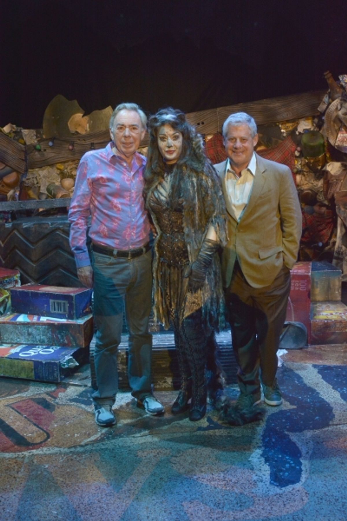 Andrew Lloyd Webber and Cameron Mackintosh with Jane McDonald at 