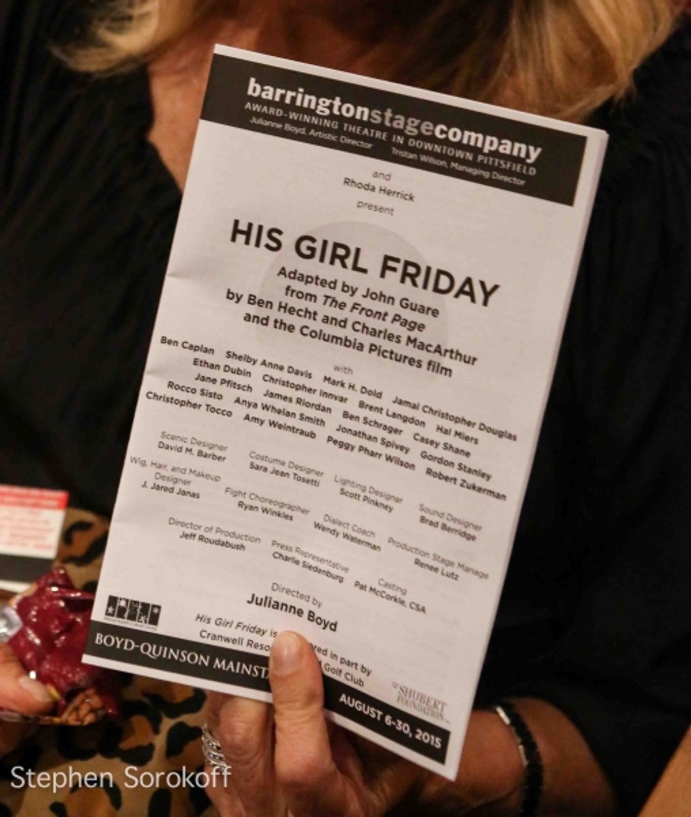 Photo Coverage: Inside Opening Night of HIS GIRL FRIDAY at Barrington Stage Company  Image