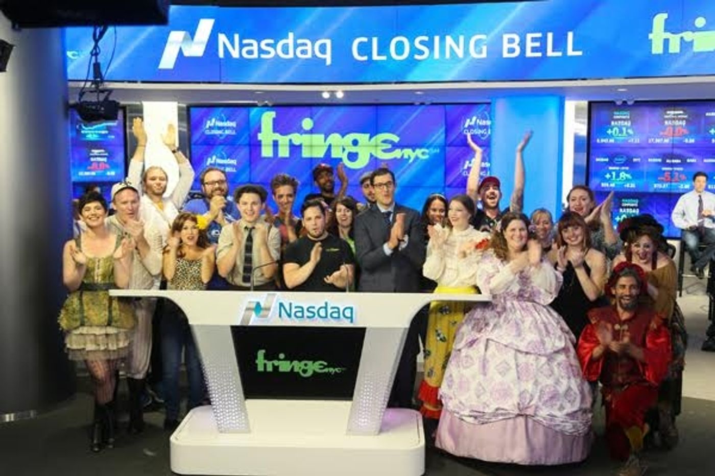 Photo Flash: FringeNYC's 2015 Shows Ring the NASDAQ Closing Bell Photo Flash: FringeNYC's 2015 Shows Ring the NASDAQ Closing Bell Image