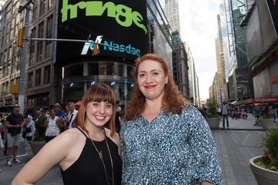 Stage Manager Kacey Gritters with Lousine Shamamian, writer performer of the solo sho Photo