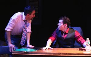 Javier E. Gomez as Gould and Eric-Dominique Perez as Fox @ BroadwayWorld Javier E. Gomez as Gould and Eric-Dominique Perez as Fox Photo