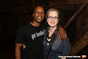 Meryl Streep visits Leslie Odom Jr. Photo
