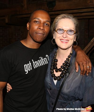 Meryl Streep visits Leslie Odom Jr. Photo