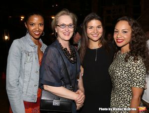 Meryl Streep visits Renee Elise Goldsberry, Phillipa Soo and Jasmine Cephas Jones @ BroadwayWorld Meryl Streep visits Renee Elise Goldsberry, Phillipa Soo and Jasmine Cephas Jones Photo