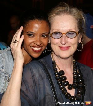 Meryl Streep visits Renee Elise Goldsberry @ BroadwayWorld Meryl Streep visits Renee Elise Goldsberry Photo