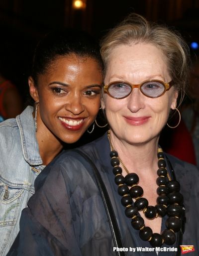 Meryl Streep visits Renee Elise Goldsberry Photo