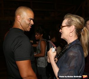 Meryl Streep visits Christopher Jackson @ BroadwayWorld Meryl Streep visits Christopher Jackson Photo