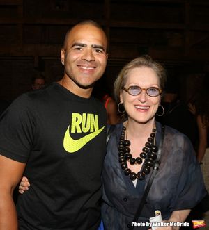 Meryl Streep visits Christopher Jackson @ BroadwayWorld Meryl Streep visits Christopher Jackson Photo