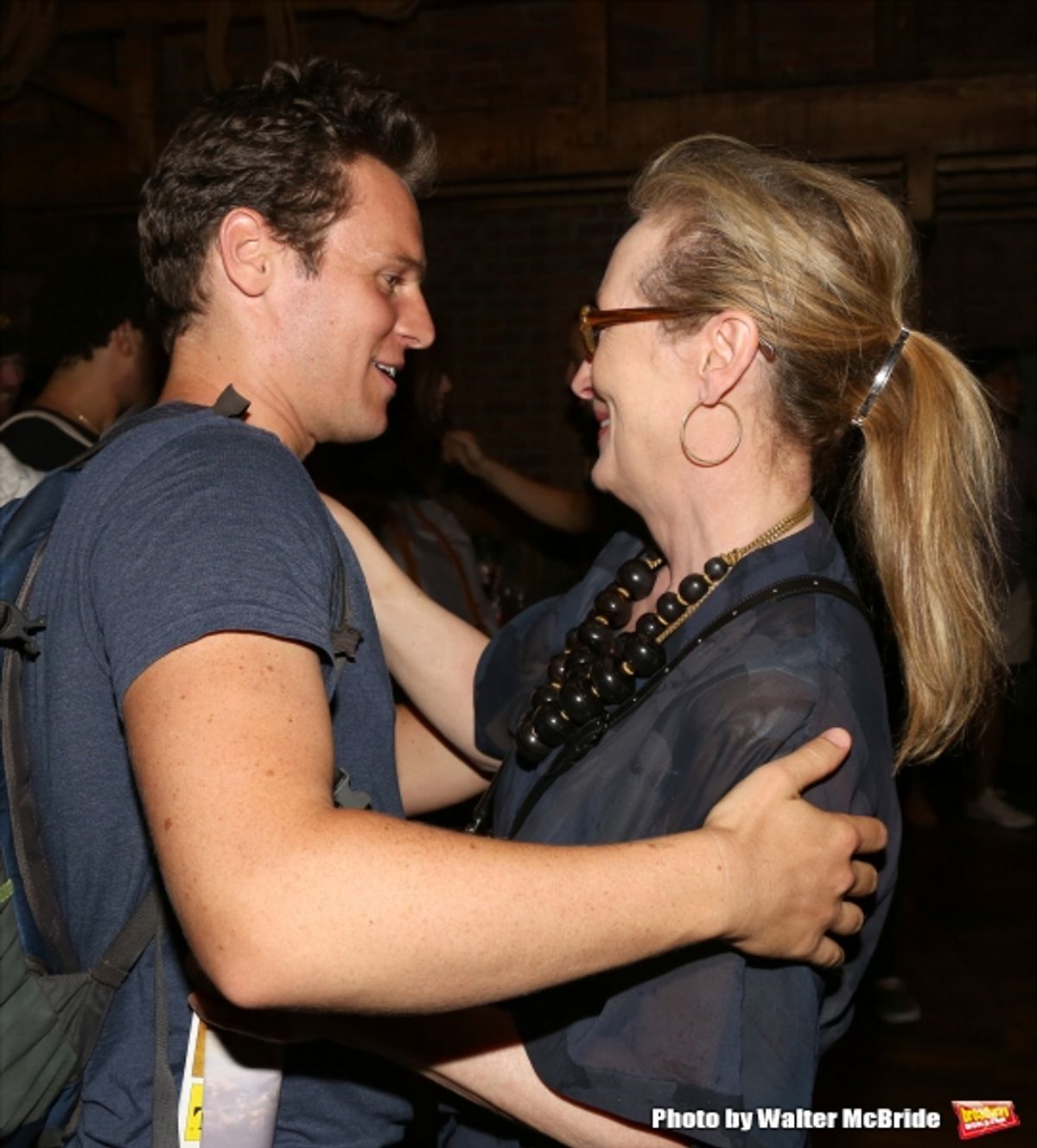 Meryl Streep visits Jonathan Groff at 
