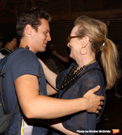 Meryl Streep visits Jonathan Groff Photo