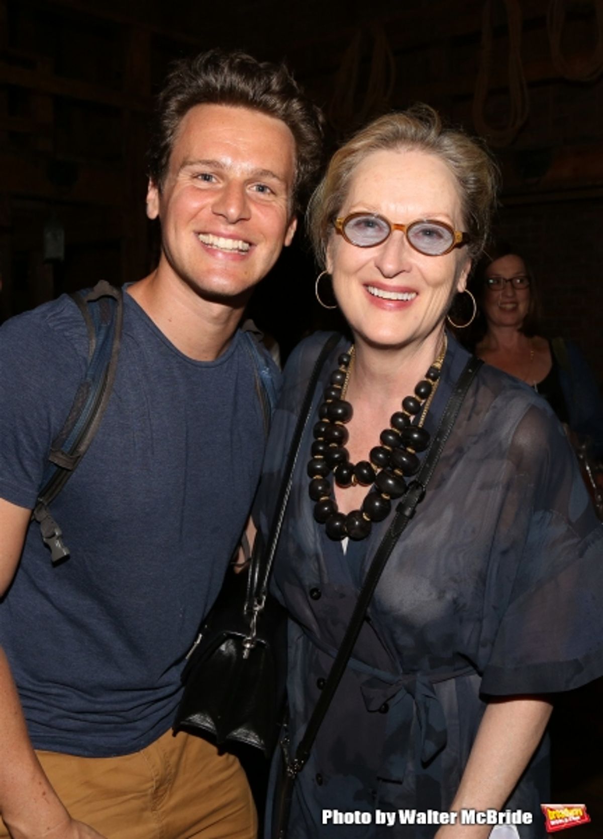 Meryl Streep visits Jonathan Groff at 