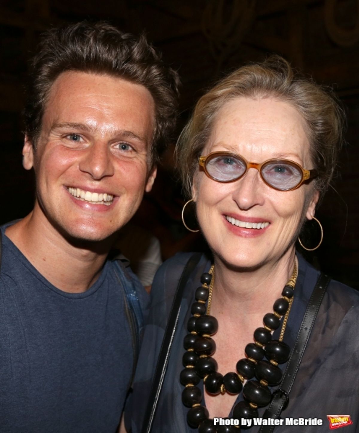 Meryl Streep visits Jonathan Groff at 