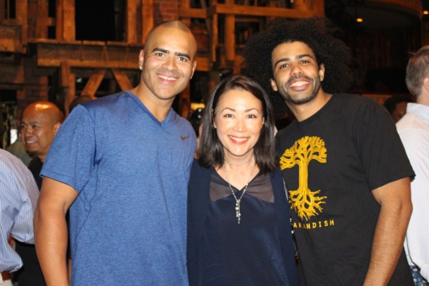 Photo Coverage: HAMILTON Gets Starry! Denzel Washington, Aziz Ansari, Zachary Quinto, and Ann Curry Chill with HAMILTON Cast  Image