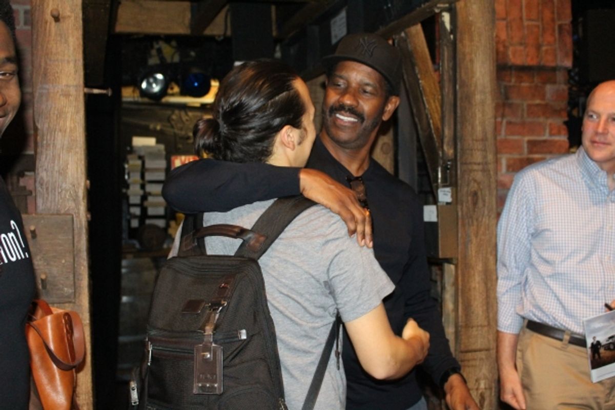 Lin-Manuel Miranda and Denzel Washington at 